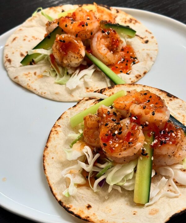 702 Prep Sweet Chili Shrimp Tacos